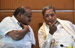 कर्नाटक: भाजपा ने कांग्रेस-JD(S) का उड़ाया मजाक, कहासुनी को बताया ‘नाटक’ 